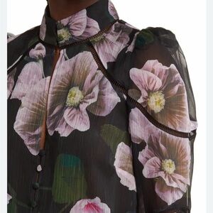 TED BAKER LONDON Theera Womens Ladder Trim Insert Blouse.